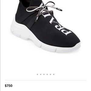 Prada Logo Knit Sneakers